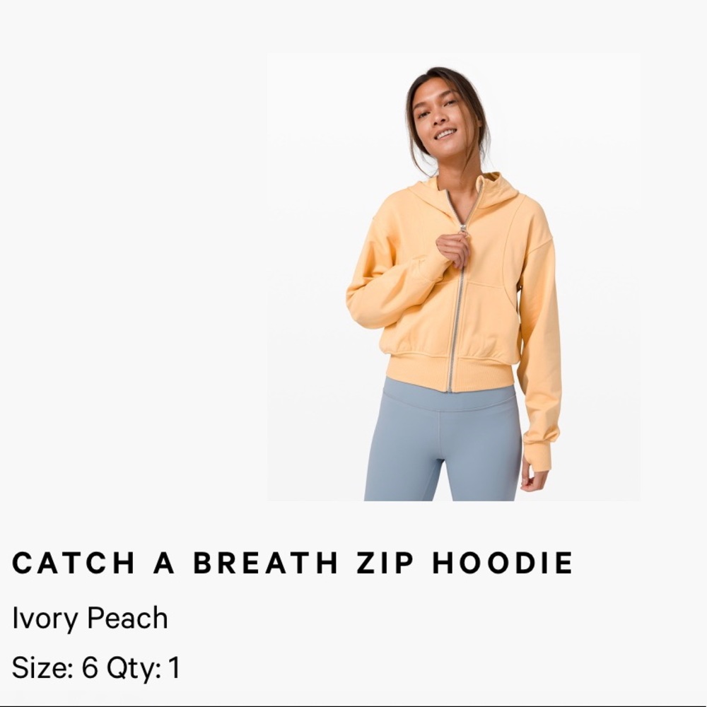 NWT Catch a Breath ZIP Hoodie